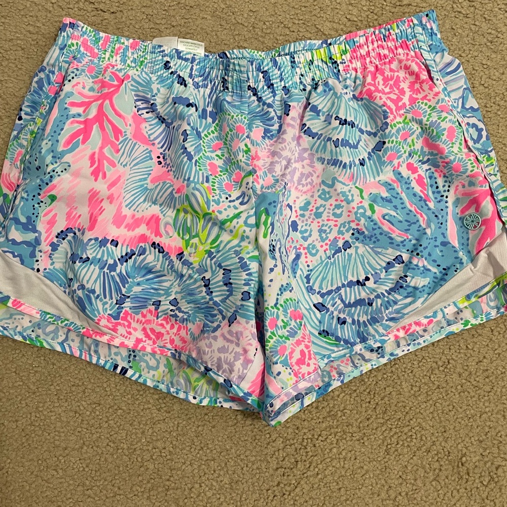 Lilly Pulitzer Pink and Blue Athletic Shorts